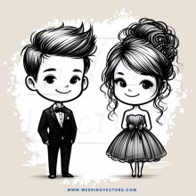 clip art bride and groom