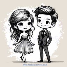 a boy and girl standing together