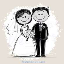 newlyweds smile at each other