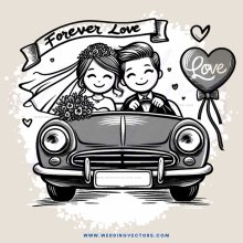 forever love caricature picture