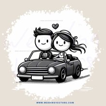 a couple in a car together