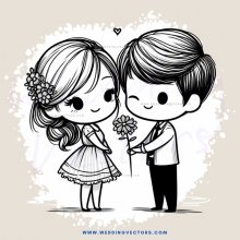 two people holding flowers