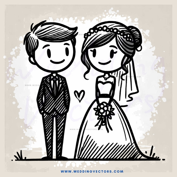 a couple on their wedding day