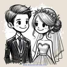 wedding couple posing for picture