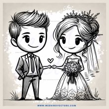 groom and bride posing for wedding picture