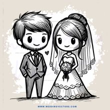 a bride and groom