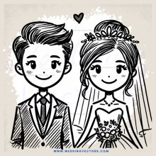 a happy couple in black and white