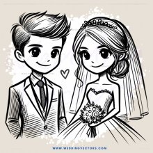 couple posing for wedding picture with bouquet and tiara