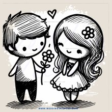 boy and girl standing together