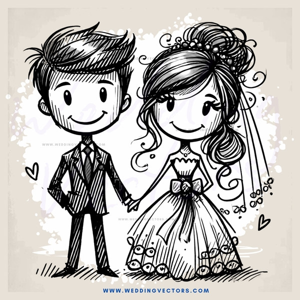 wedding portrait with bride and groom