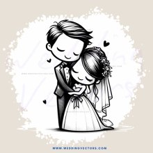 wedding couple hugging in love