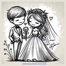a young couple's wedding day