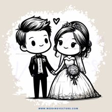 a bride and groom hugging