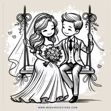 couple on a bench holding flowers