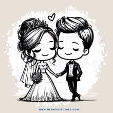 a bride and groom on their wedding day