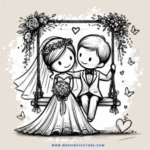 wedding party in love