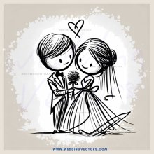 a bride and groom with their wedding rings