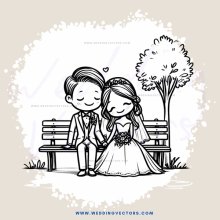 a couple sitting on a bench, sharing a kiss