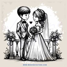 couple standing on bridge