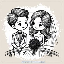 groom and bride cartoon clip art