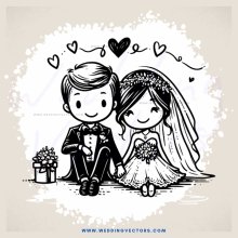 a couple on their wedding day