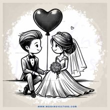 a couple holding hands and an airborne heart