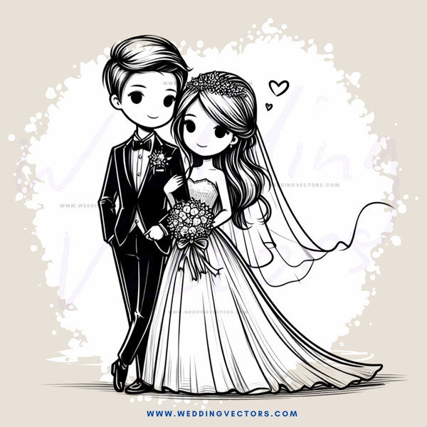 a bride and groom hug