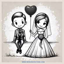 a bride and groom on their wedding day