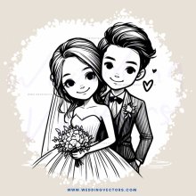 a couple on their wedding day
