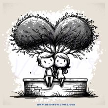 two people sitting under a tree