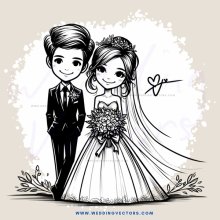 a couple on their wedding day