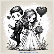 wedding couple posing for picture