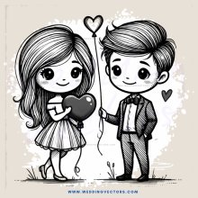 a couple sharing an airborne heart