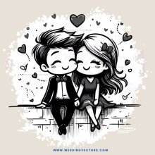 kissing couple on bench in black and white picture