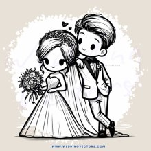 a couple's wedding day picture