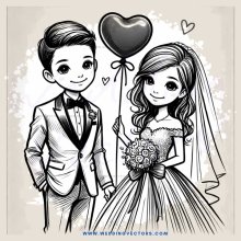 young couple's wedding day celebration