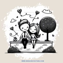 lovers on brick wall