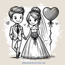 a couple on their wedding day