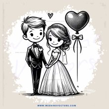 a bride and groom on their wedding day