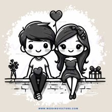 two people sitting on a brick wall