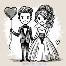 a couple holding hands and balloons