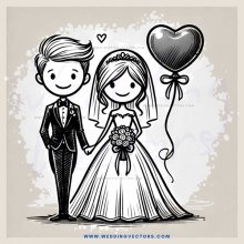 wedding couple holding hands and with bride holding flowers