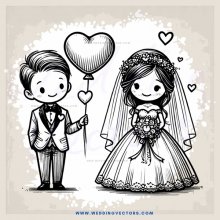 boy and girl with balloons