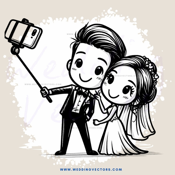 a couple taking a selfie with an app