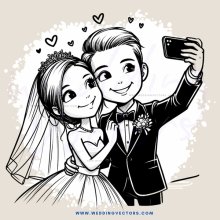 a bride and groom sharing their special day