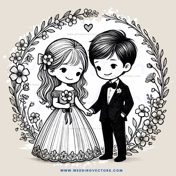 two people holding hands in an outdoor wedding scene
