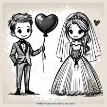 engagement couple posing with heart balloon
