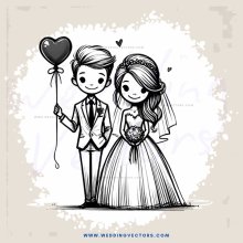 a couple holding hands and sharing an air balloon