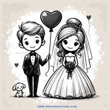 a boy and girl with balloons