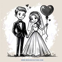 groom and bride in love